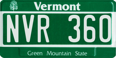 VT license plate NVR360