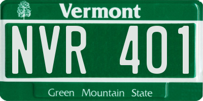 VT license plate NVR401