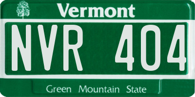 VT license plate NVR404