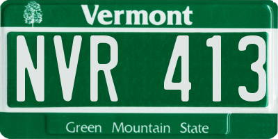 VT license plate NVR413