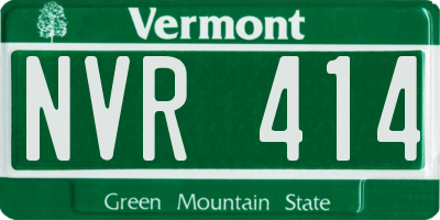 VT license plate NVR414
