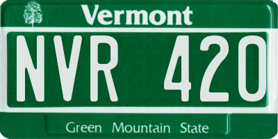 VT license plate NVR420