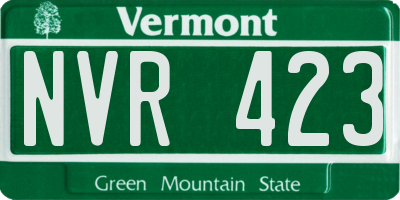 VT license plate NVR423