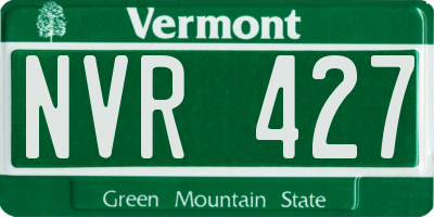 VT license plate NVR427