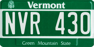 VT license plate NVR430