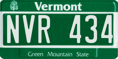 VT license plate NVR434