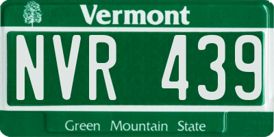 VT license plate NVR439