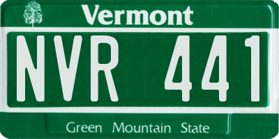 VT license plate NVR441
