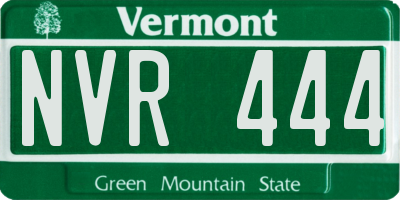 VT license plate NVR444