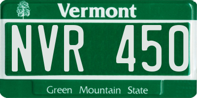 VT license plate NVR450