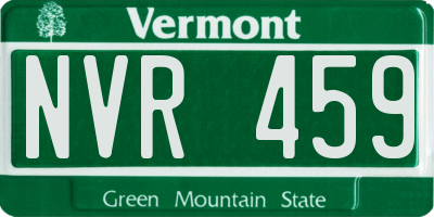 VT license plate NVR459