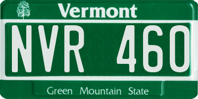 VT license plate NVR460