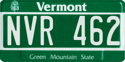 VT license plate NVR462