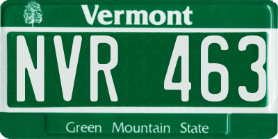 VT license plate NVR463