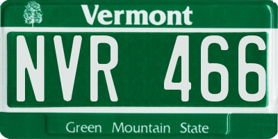 VT license plate NVR466