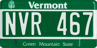 VT license plate NVR467