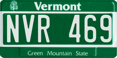 VT license plate NVR469