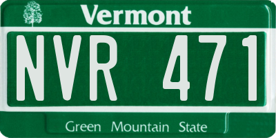 VT license plate NVR471