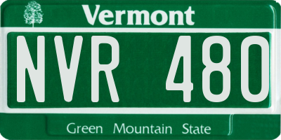 VT license plate NVR480