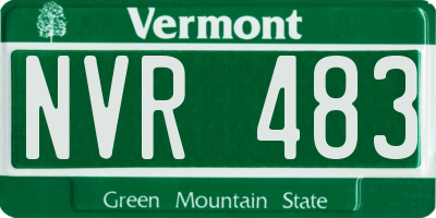 VT license plate NVR483