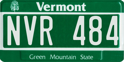 VT license plate NVR484