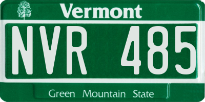 VT license plate NVR485