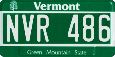 VT license plate NVR486