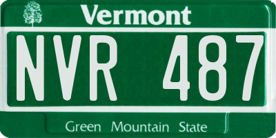 VT license plate NVR487