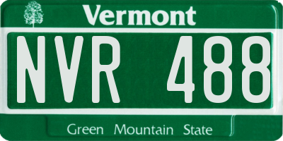 VT license plate NVR488