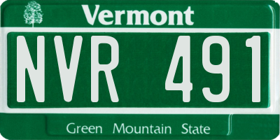 VT license plate NVR491