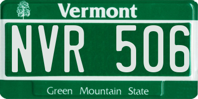 VT license plate NVR506