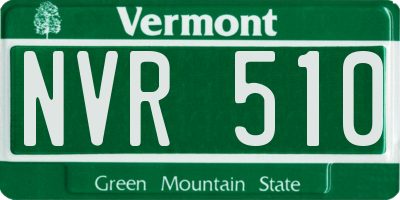 VT license plate NVR510