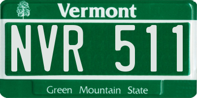 VT license plate NVR511