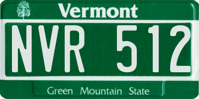 VT license plate NVR512