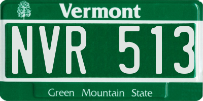 VT license plate NVR513