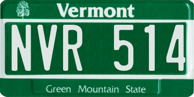 VT license plate NVR514