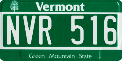 VT license plate NVR516