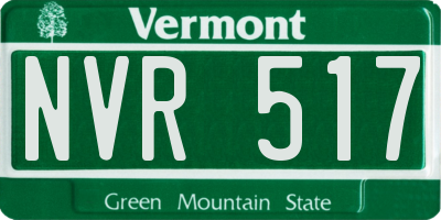 VT license plate NVR517