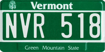 VT license plate NVR518
