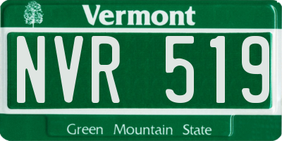 VT license plate NVR519