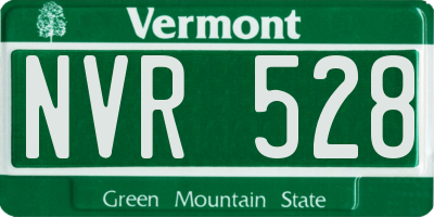 VT license plate NVR528