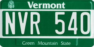 VT license plate NVR540