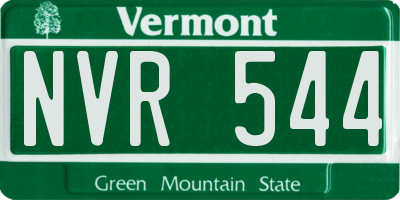 VT license plate NVR544