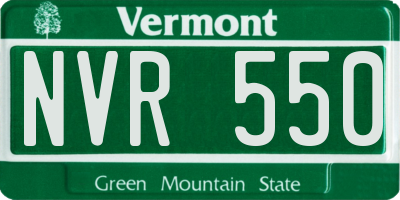 VT license plate NVR550