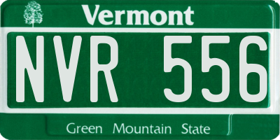 VT license plate NVR556