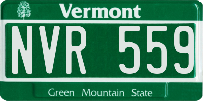 VT license plate NVR559