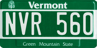 VT license plate NVR560