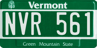 VT license plate NVR561