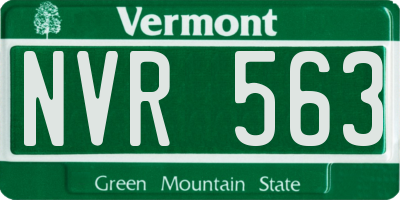 VT license plate NVR563