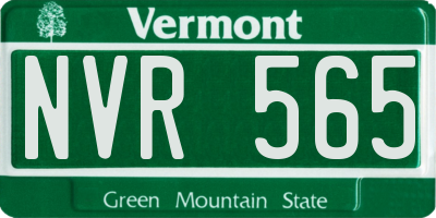 VT license plate NVR565